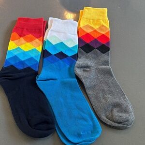 Colorful Geometric Pattern Socks for Kids